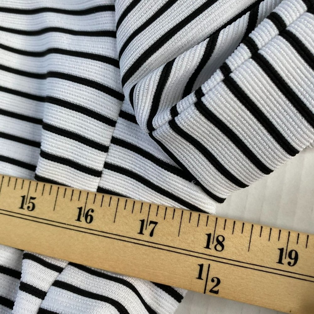 Anne Klein White & Black Striped One-Button Blazer – Women’s Small Career Dinner - Picture 10 of 11